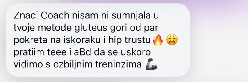 Poruka od zadovoljne klijentice