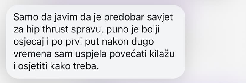 Poruka od zadovoljne klijentice