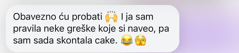 Poruka od zadovoljne klijentice