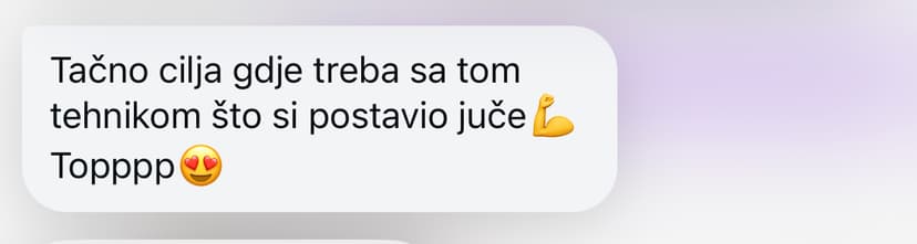 Poruka od zadovoljne klijentice